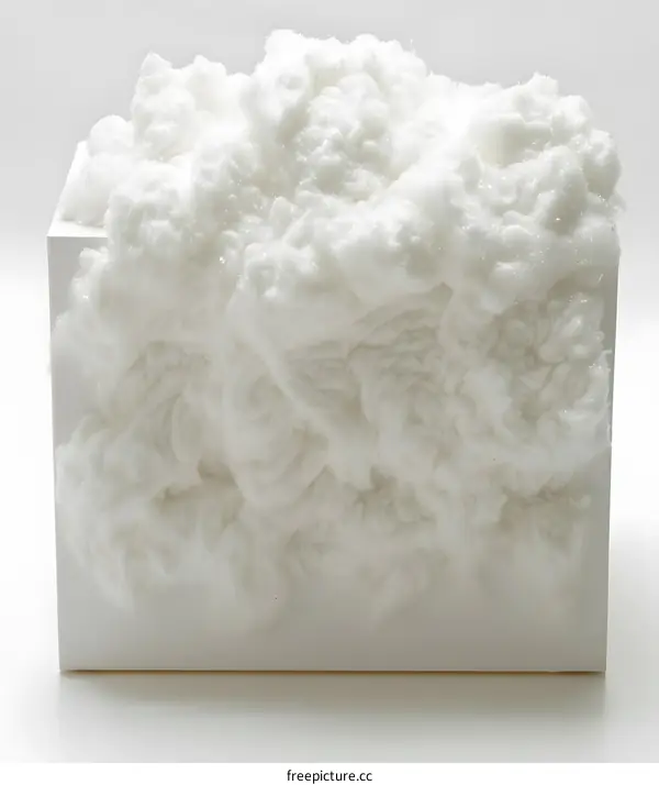 White Cotton Abstract Art