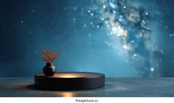 Modern Minimalist Product Display with Dried Flowers