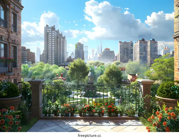 A garden on the balcony