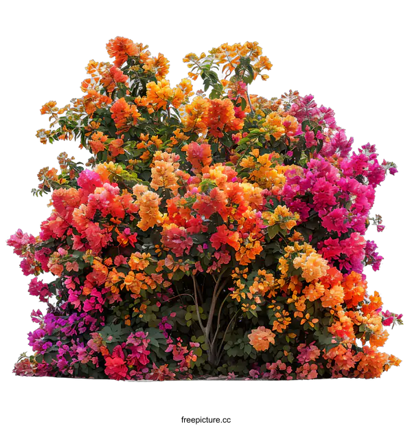 [Transparent Background PNG]Colorful Bougainvillea on White Background