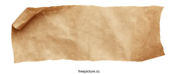 [Transparent Background PNG]Torn Piece of Brown Paper Texture