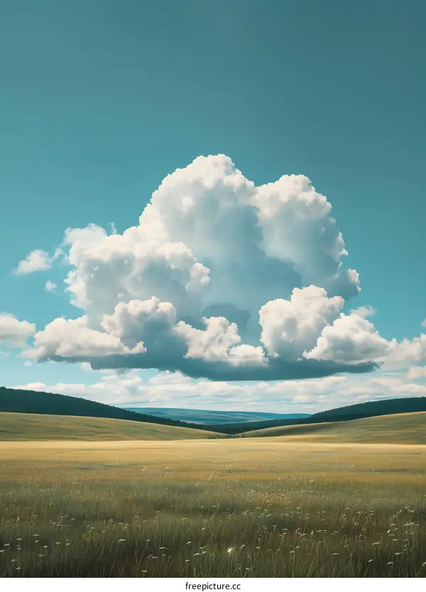 White clouds over the prairie