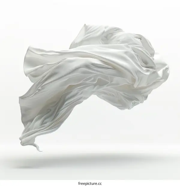 White flowing silk cloth