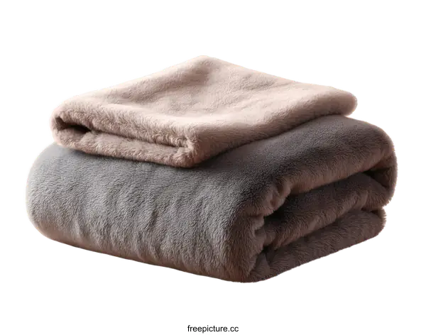 [Transparent Background PNG]Two-toned Plush Blanket Set