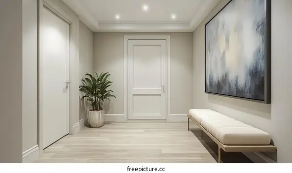 Modern Entryway Interior Design Illustration