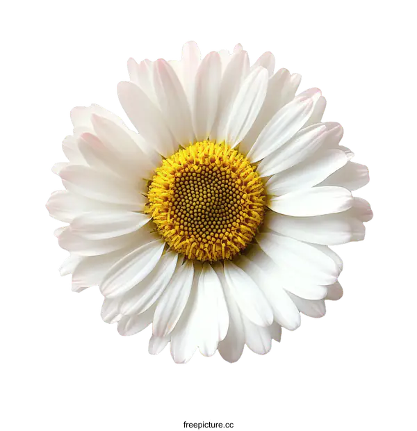 [Transparent Background PNG]Closeup of a Beautiful White Daisy