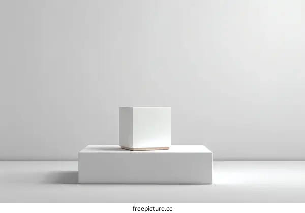 Empty White Product Showcase Display