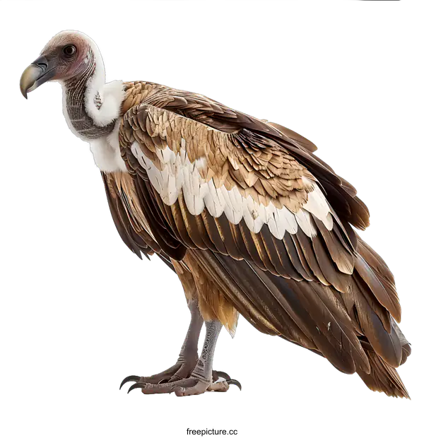 [Transparent Background PNG]Vulture standing on white background