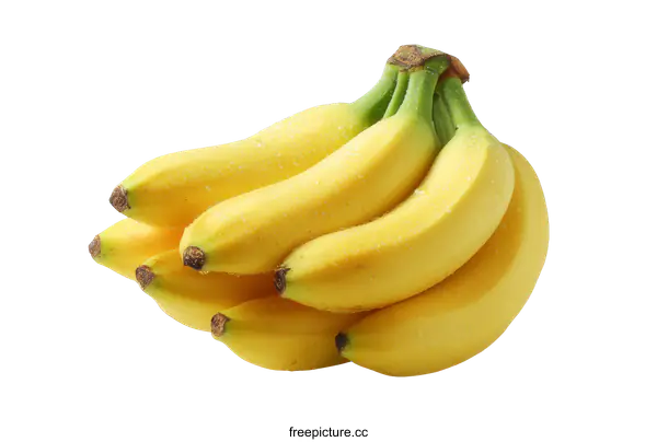 [Transparent Background PNG]Bunch of Fresh Bananas Close Up