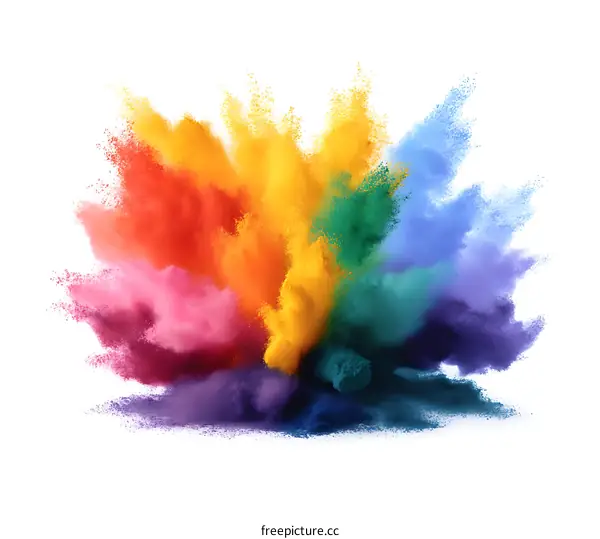 Colorful Powder Explosion Abstract Background