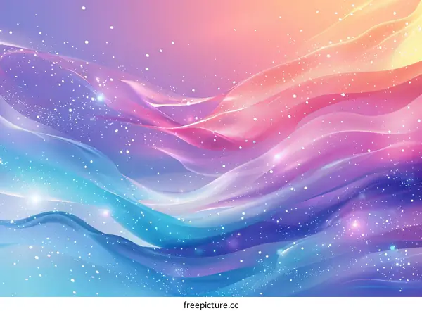 Symphony of Silken Waves and Gleaming Stardust