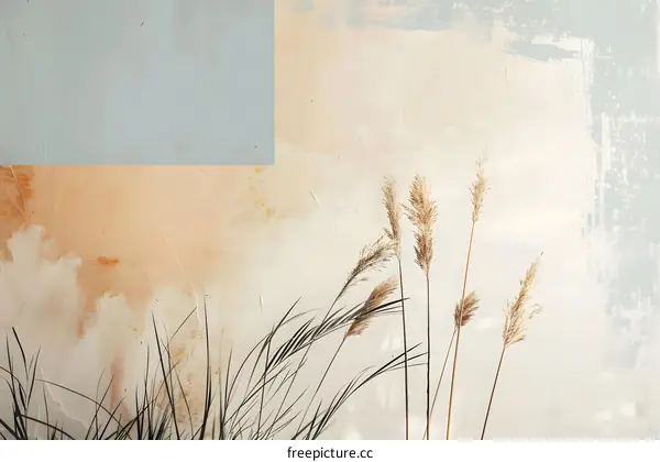 Minimalist Grass and Wall Background