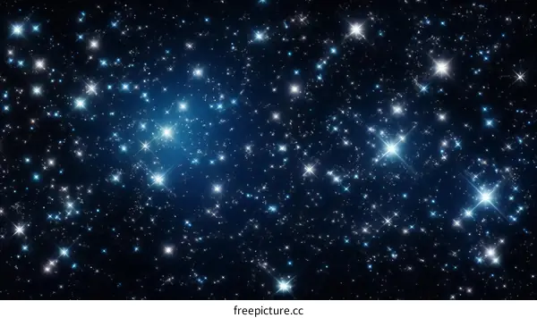 Bright shining stars in the dark night sky