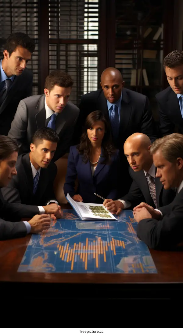 Group of business professionals having a meeting