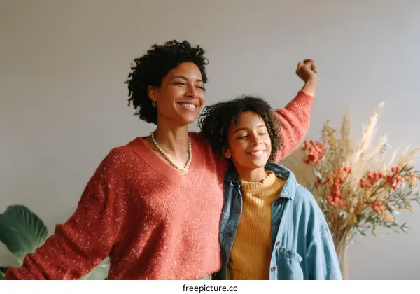 Two Black Women Enjoying a Warm Moment
