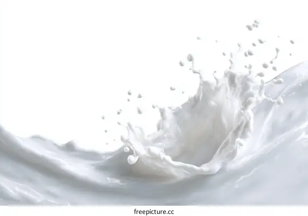 Milk Splash Abstract Art Design