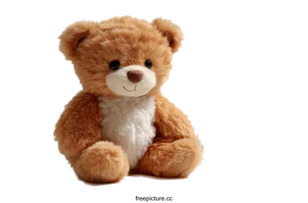 [Transparent Background PNG]Adorable Teddy Bear Sitting in a Simple Pose