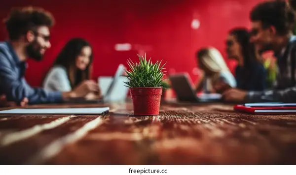 Teamwork Collaboration in a Modern Office