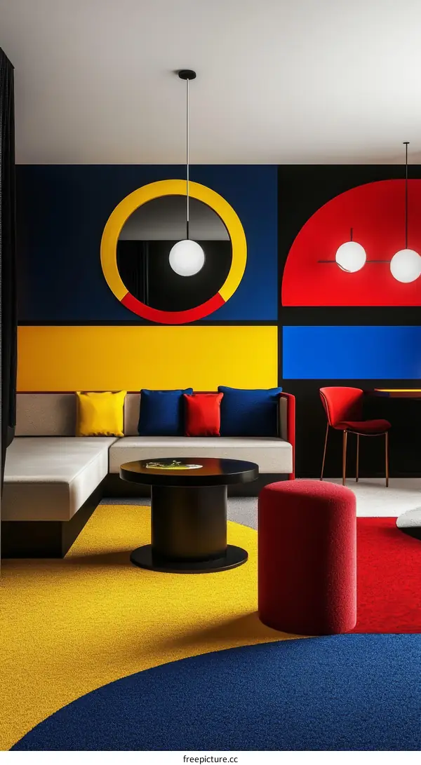 Colorful Geometric Living Room Design