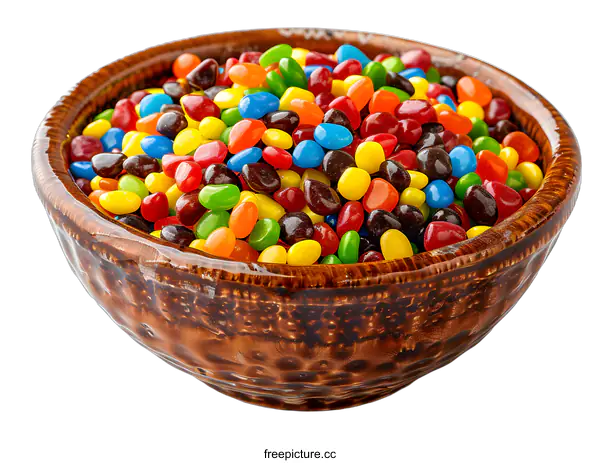 [Transparent Background PNG]Bowl of colorful candy