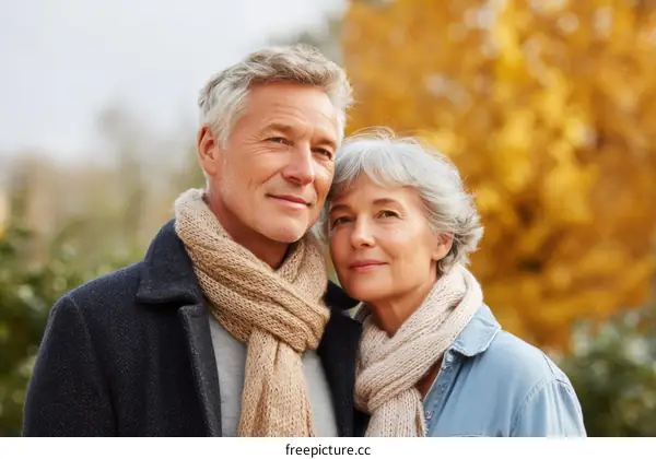Loving Couple Enjoying Autumn Day