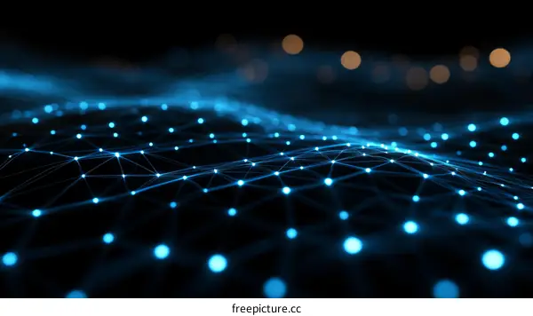 Abstract Digital Network Wave Illustration