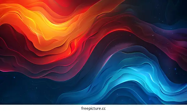 Wavy colorful abstract background