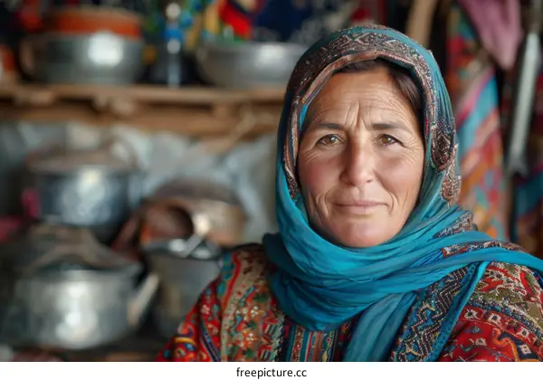 Middle-aged woman in traditional clothing