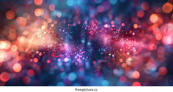 Colorful Particles with Abstract Light Effects