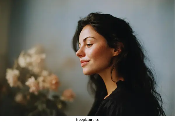 Close-up Portrait of a Woman with Profound Expression