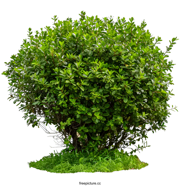 [Transparent Background PNG]Green Bush Isolated On White Background