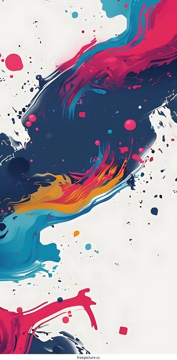 Abstract Colorful Paint Splashes Background
