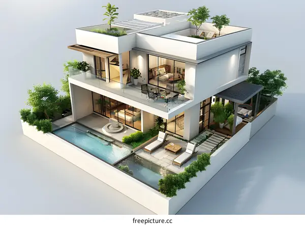 Modern minimalist villa