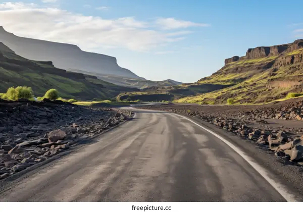 Road through a mountain pass
