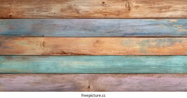 Vintage Wooden Planks Background in Pastel Colors