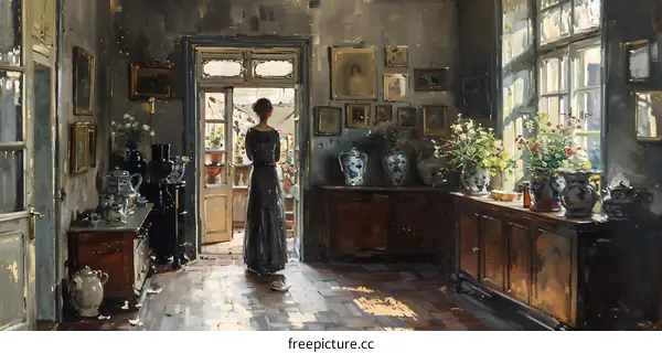 A Lady in the Art Gallery