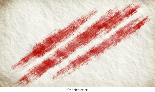 Red Brushstrokes on Aged Paper Texture