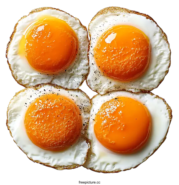 [Transparent Background PNG]Fried Eggs Breakfast Food