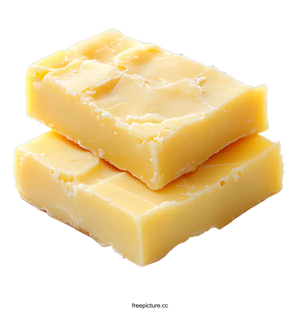 [Transparent Background PNG]Two Blocks of Creamy Yellow Cheese