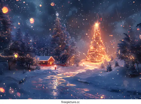 Christmas Eve in the Snowy Village