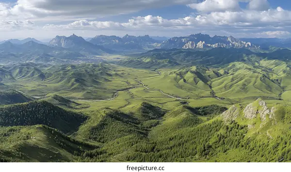 Vast Mountainous Landscape Scenic View