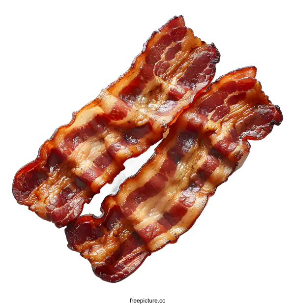 [Transparent Background PNG]Two strips of bacon