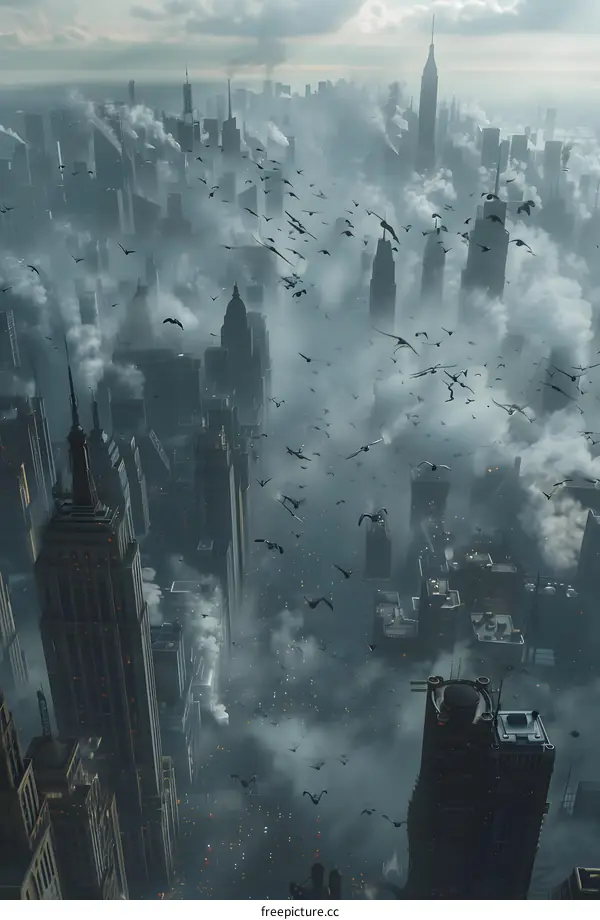 Crows in the ruins of the apocalypse