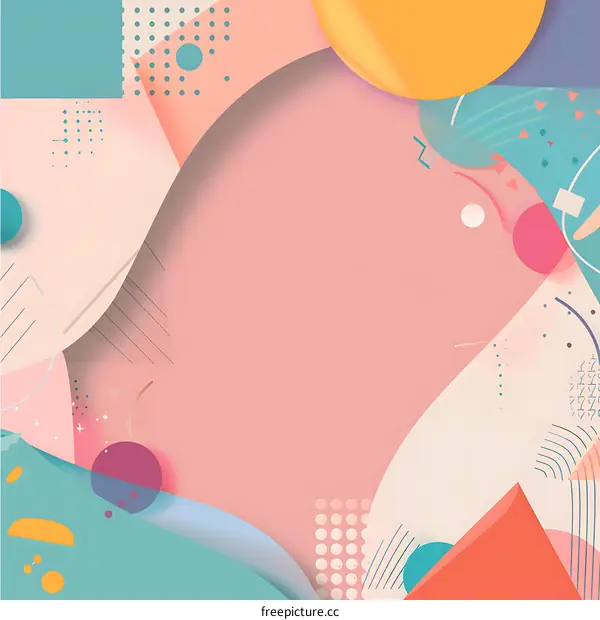 Abstract Geometric Background With Pastel Colors