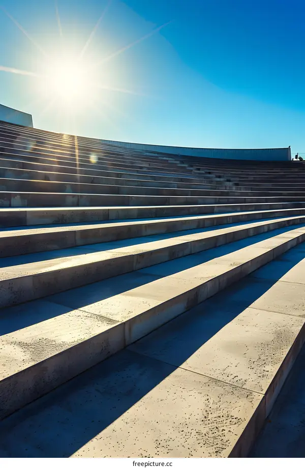 Sunlight on Concrete Steps