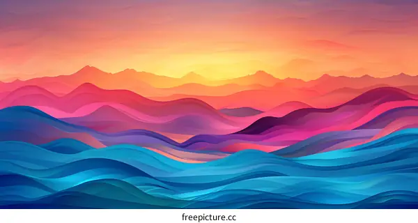 Sunset over the ocean