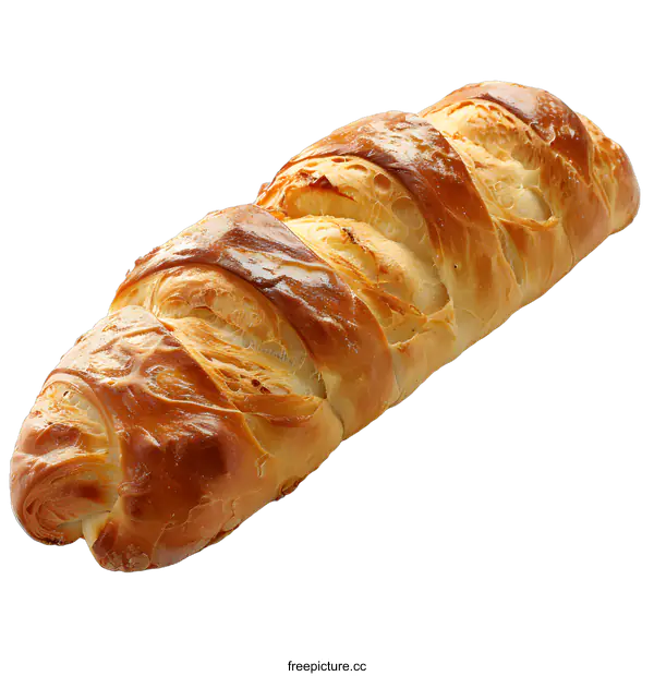 [Transparent Background PNG]Freshly Baked Bread Loaf on White Background