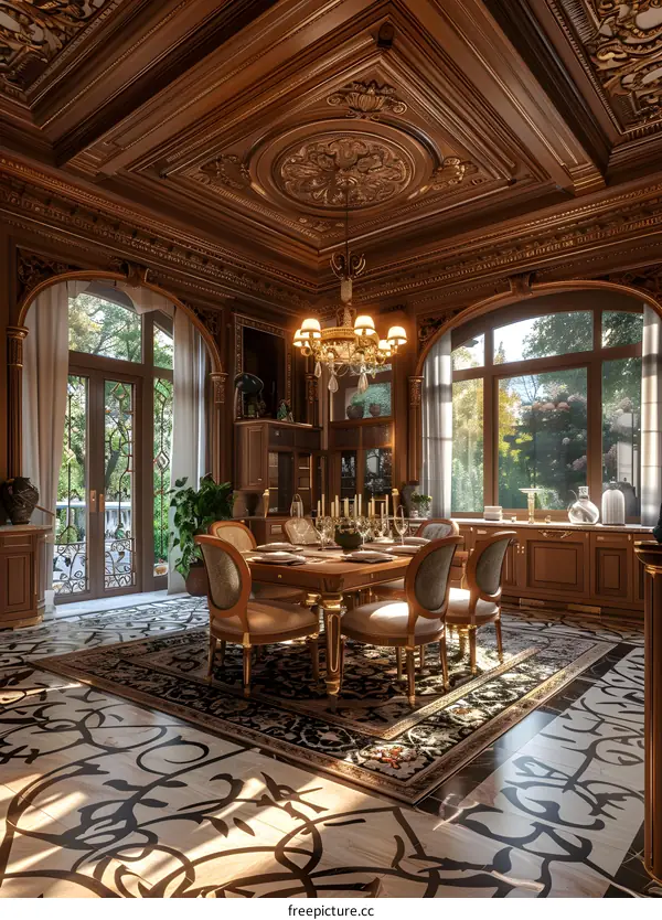 Luxurious dining room interior design