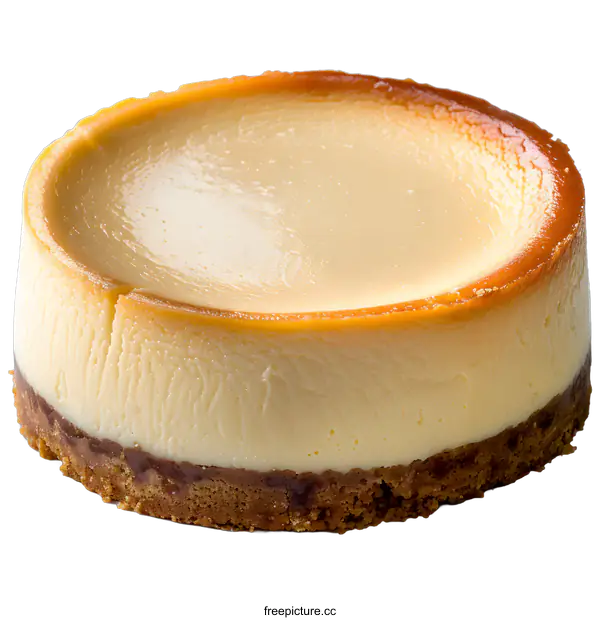 [Transparent Background PNG]A Classic New York Cheesecake on a White Background