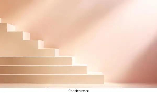 Beige Steps Minimalist Background